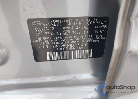 2014 Hyundai Elantra Gt из США, поврежденный, VIN KMHD35LH9EU171316